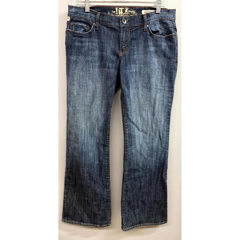 IT Los Angeles Hottie Jeans Womens 31 Blue Denim Cotton Stretch Bootcut Leg